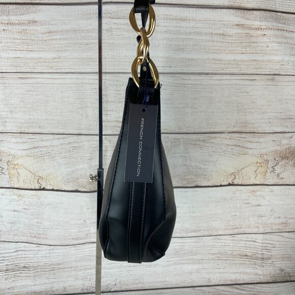 French Connection Moritz Hobo Bag Purse Black - Picture 6 of 10